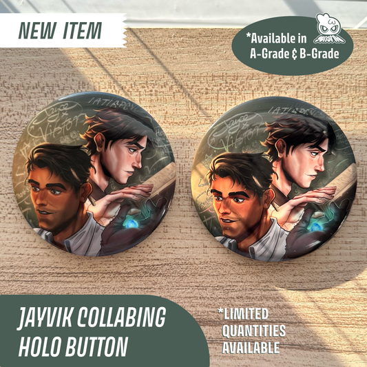 Jayvik Collaboration Holo Button (LIMITED STOCK)
